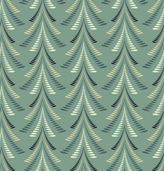 Seamless christmas pattern firs trees on gray vector