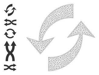 web net exchange arrows icon with simple symbols vector image