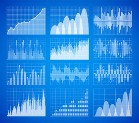 Business Data Charts and Graphs vector image