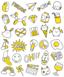 patch set on white background vector image