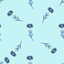 random minimaistic seamless pattern with navy vector image