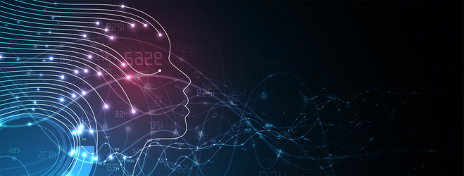 abstract artificial intelligence cloud computing vector image