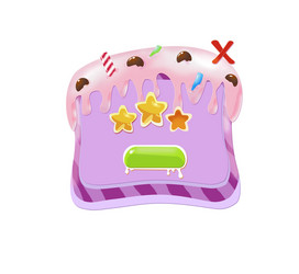 Cake background for game button vector