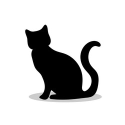 cat pet black silhouette animal Vector Image