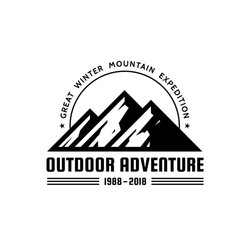 Mountain Adventure Logo Concept Vector Image