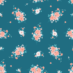 seamless spring pattern with floral motif vector