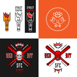 street fighting emblem Vector Image