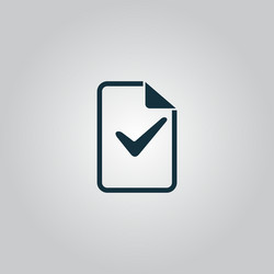 Checkmark Document Icon Vector Image