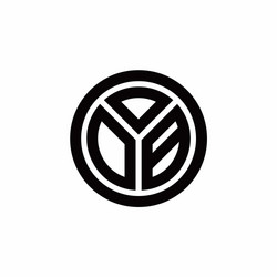 db monogram logo with circle outline design vector image