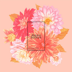 hello autumn watercolor floral design flowers Vector Image