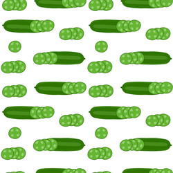seamless cucumber pattern in a green vector image