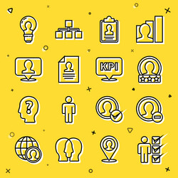 set line user of man in business suit create vector image