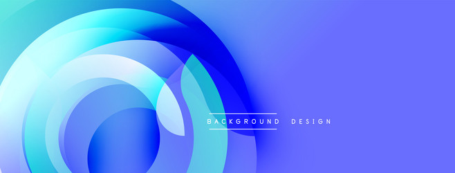 abstract blue layers create dynamic circular flow vector image