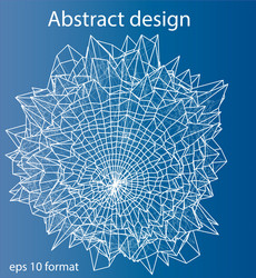 Abstract distorted sphere wireframe style vector