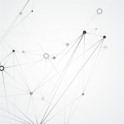 Connect network background with dots and lines vector