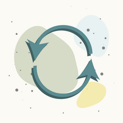 icon circulating reset button reload vector image