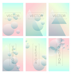 Screen gradient set with abstract background vector