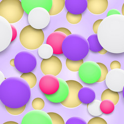 seamless pattern holes and circles with shadows vector image