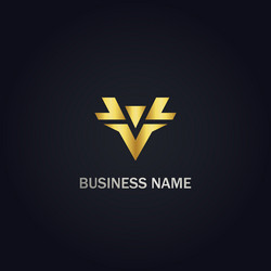 Letter vk simple linked geometric arrow logo Vector Image