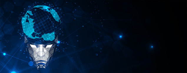 abstract artificial intelligence cloud computing vector image