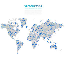 Global Network Connection Map vector image