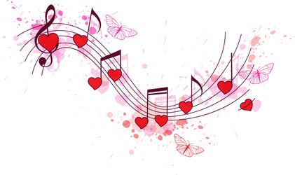 romantic music background vector