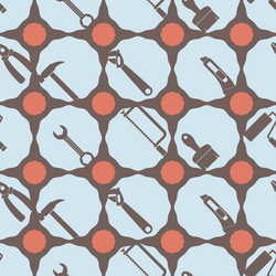 seamless abstract background with handling tools vector image