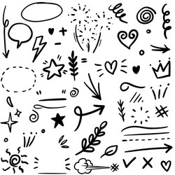 Hand drawn arrow marks set Royalty Free Vector Image