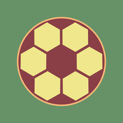 Soccer ball sign cordovan icon and mellow vector