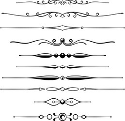 Elegant Page Borders & Scrolls vector image