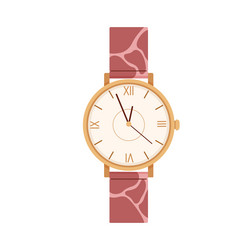 Hand watches with classic analog dial in retro vector