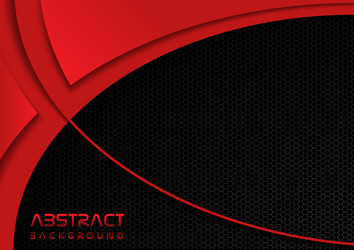 Hexagonal Grid Red Shape Background vector image