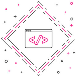 line web design and front end development icon vector image