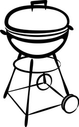 Outdoor Grill Vector Image
