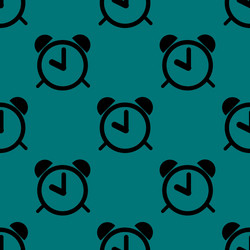 alarm clock web icon flat design seamless pattern vector image