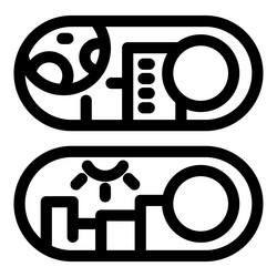 day and night mode switch button for user vector image