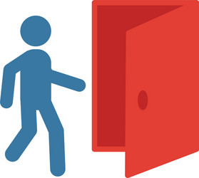 exit icon simple element from shopping center vector image