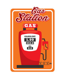 gas station vector