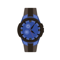 hand watch design men wristwatch with chronograph vector