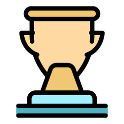 Soccer gold cup icon flat style Royalty Free Vector Image