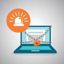security system design warning and technology vector image
