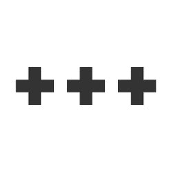 three horizontal dots menu pixelated ui icon vector image