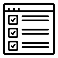 web page login icon outline form register vector image