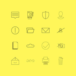 internet of things linear icon set simple outline vector image