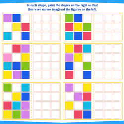 logic game for children tutorial in each shape vector image