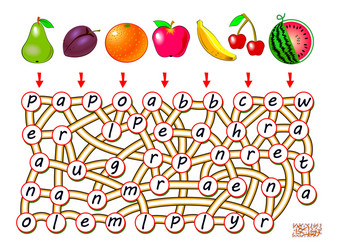 logic puzzle game for study english vector image