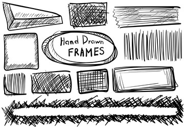 sketch hatched rectangles scribble texture vector image