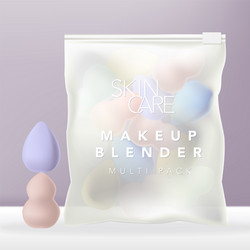 colorful make up blender make-up sponge vector