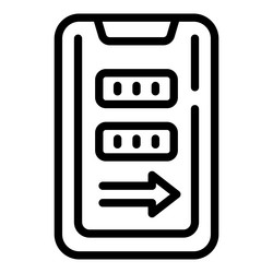 digital user icon outline account form vector image