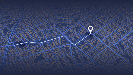 track navigation pin on street maps navigate vector image